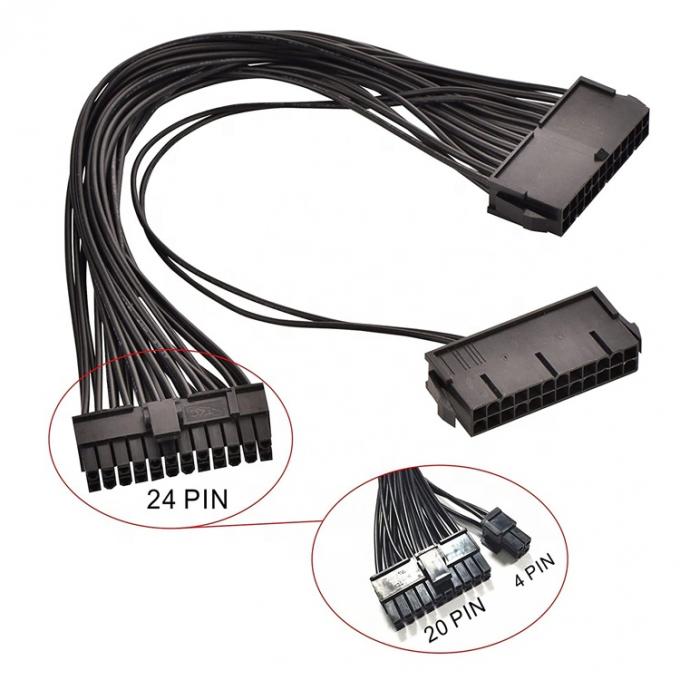PSU 24 PIN féminin à double 20 4 24 PIN mâle ATX Extension de carte mère minière 0