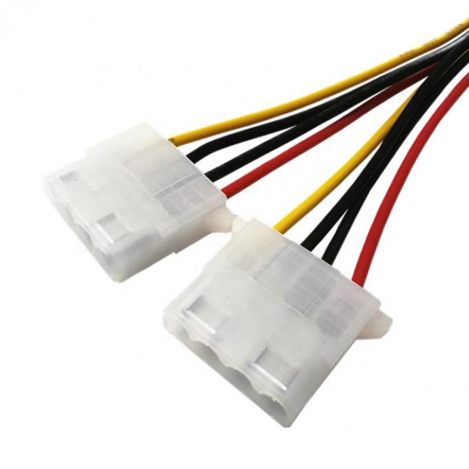Sata 15 broches mâle à double Molex 4 broches Lp4 IDE Femme Disque dur d'alimentation Y câble de conversion d'adaptateur pour HDD SSD 3