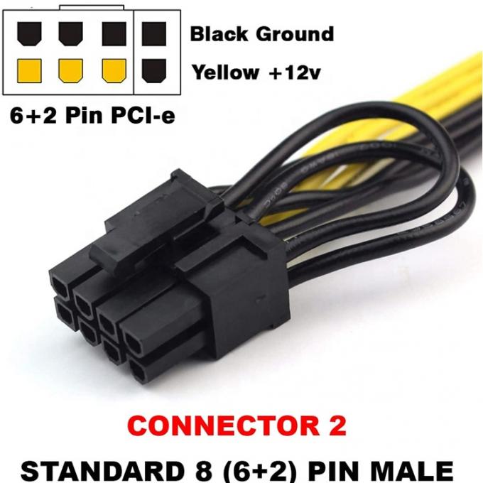 PCIE 6 broches à 8 broches GPU ATX carte graphique vidéo PCIE câble d'alimentation PCI Express 2