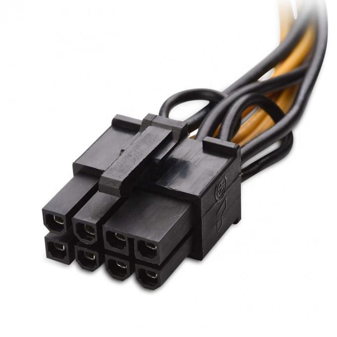 6 broches mâle à 8 broches mâles GPU ATX Carte graphique vidéo PCIe Express Adaptateur d'alimentation câble d'extension pour ordinateur 2