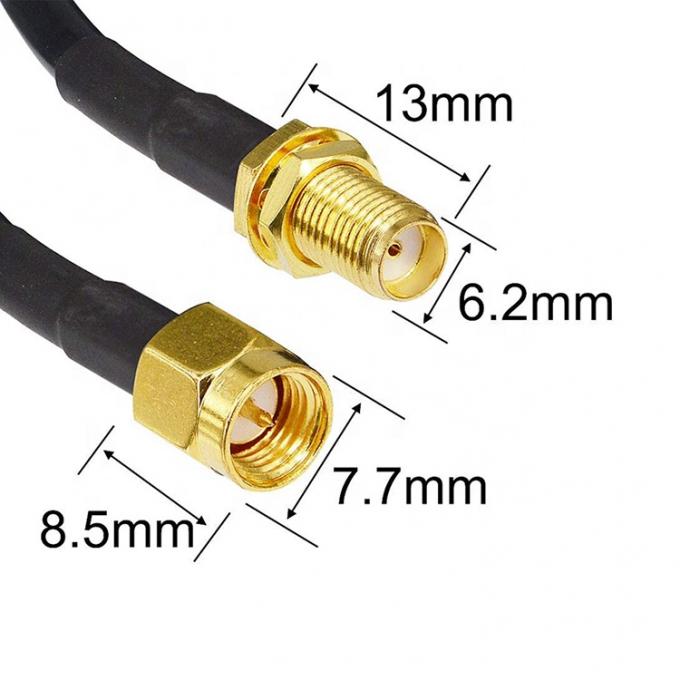 RG174 RG178 RG316 RG58 Assemblage de câble coaxial d'antenne jumper RF 2
