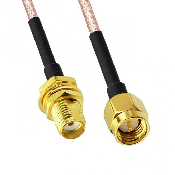 Connecteurs d'adaptateur RF personnalisés RG 174 SMA Homme à SMA Assemblage féminin Jumper 1