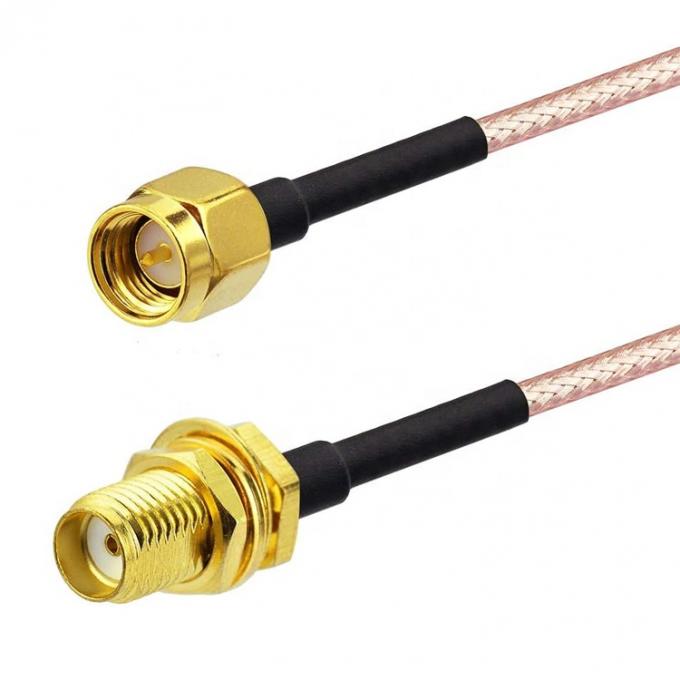 Connecteurs d'adaptateur RF personnalisés RG 174 SMA Homme à SMA Assemblage féminin Jumper 2