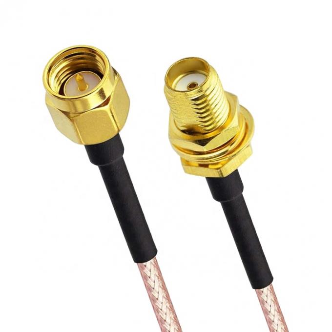 Connecteurs d'adaptateur RF personnalisés RG 174 SMA Homme à SMA Assemblage féminin Jumper 3