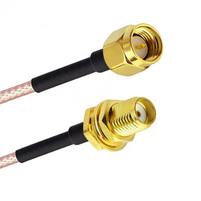 Connecteurs d'adaptateur RF personnalisés RG 174 SMA Homme à SMA Assemblage féminin Jumper 4