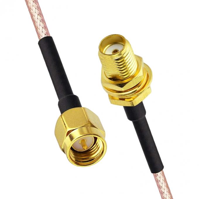 Connecteurs d'adaptateur RF personnalisés RG 174 SMA Homme à SMA Assemblage féminin Jumper 6