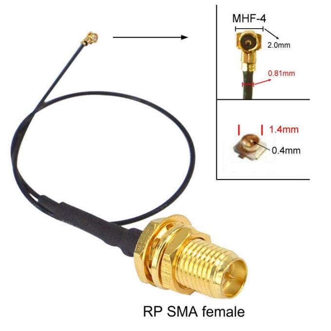 UFL à SMA M.2 NGFF IPX IPEX MHF4 à RP SMA Femme câble d'extension d'antenne WiFi RF à queue de cochon 2