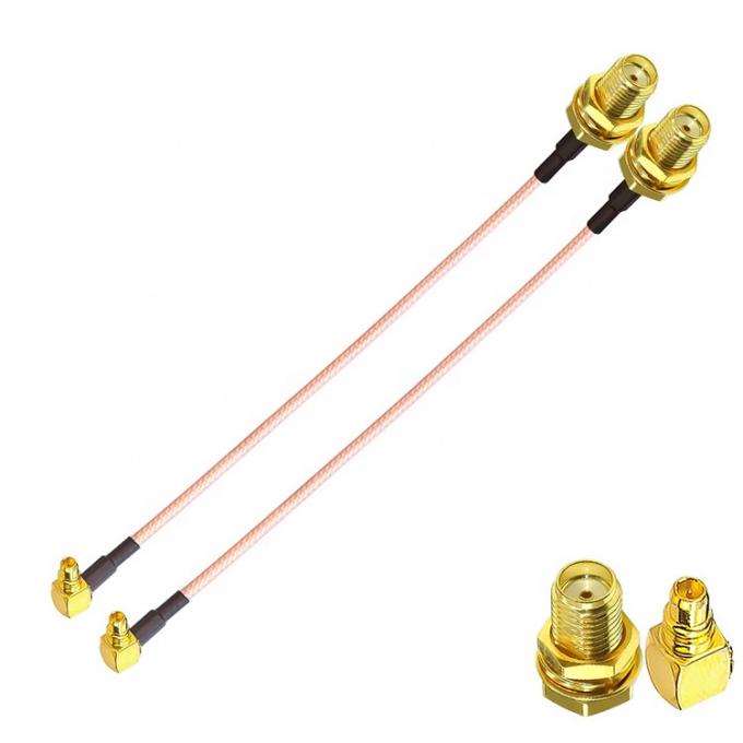 RG316 MMCX Angle mâle à RP SMA féminin Antenne câble coaxial RF 0