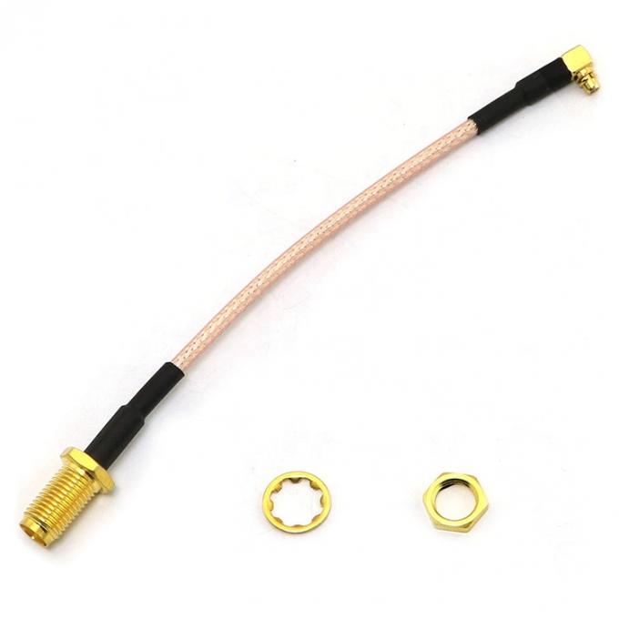 RG316 MMCX Angle mâle à RP SMA féminin Antenne câble coaxial RF 4
