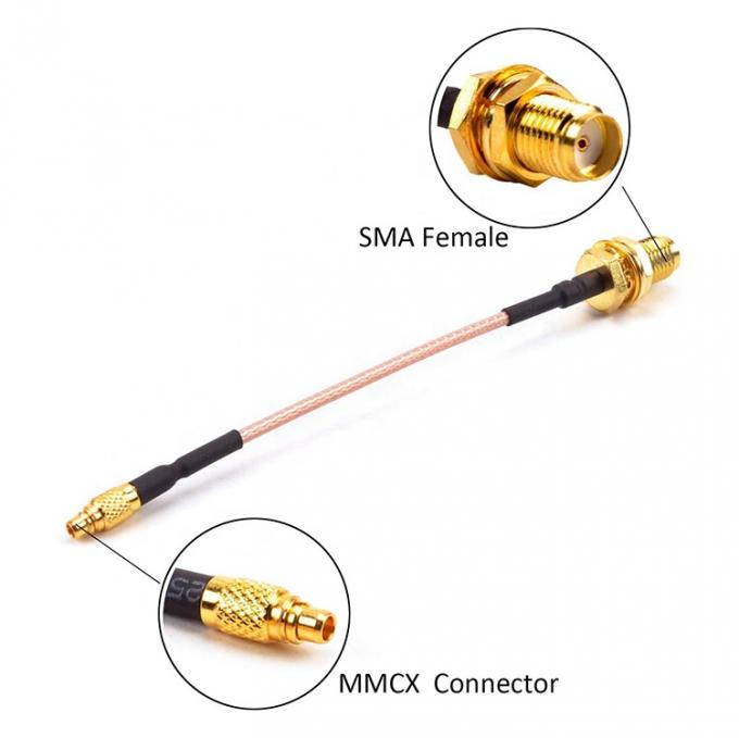 RG316 Pigtail SMA féminin à droit MMCX mâle câble d'amplificateur d'antenne coaxial RF 1