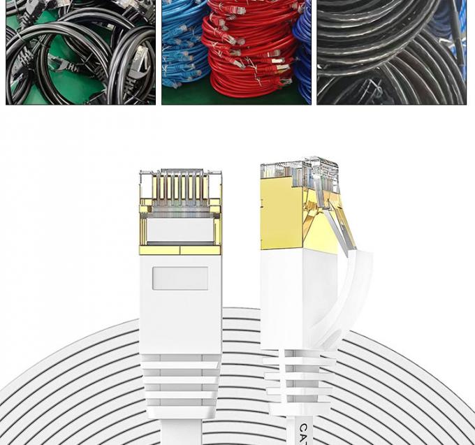 1m 5m 10m UTP FTP Shield Cat5 Cat5e Cat6 Ca6a Cat7 RJ45 câble LAN réseau Ethernet à patch plat pour routeur 3