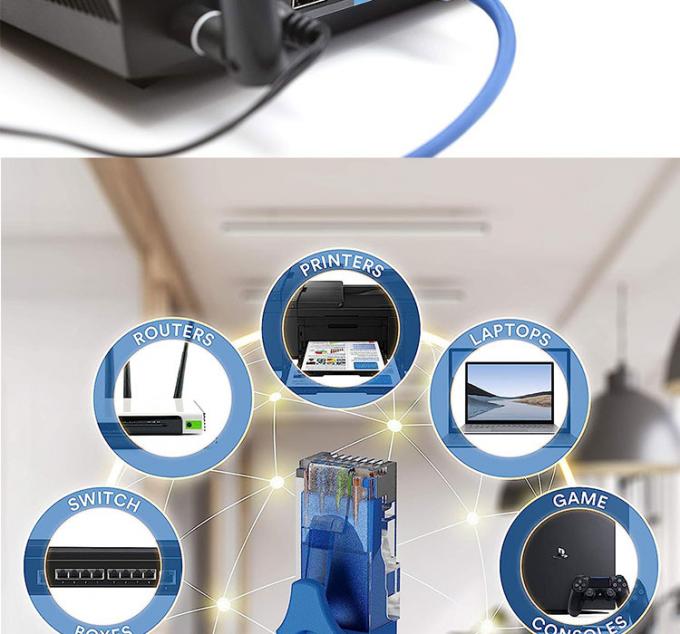 OEM de haute qualité Pure Cooper Shield FTP UTP STP SFTP Cat5 Cat5e Cat6 Cat6a Cat7 Cat8 RJ45 Ethernet Patch Lan câble réseau 6