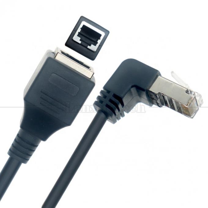 90 degrés d'angle RJ45 mâle à RJ45 femelle prise Cat5e Ethernet LAN câble 4