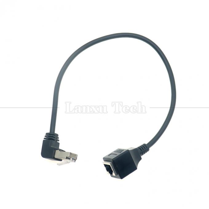 90 degrés d'angle RJ45 mâle à RJ45 femelle prise Cat5e Ethernet LAN câble 5