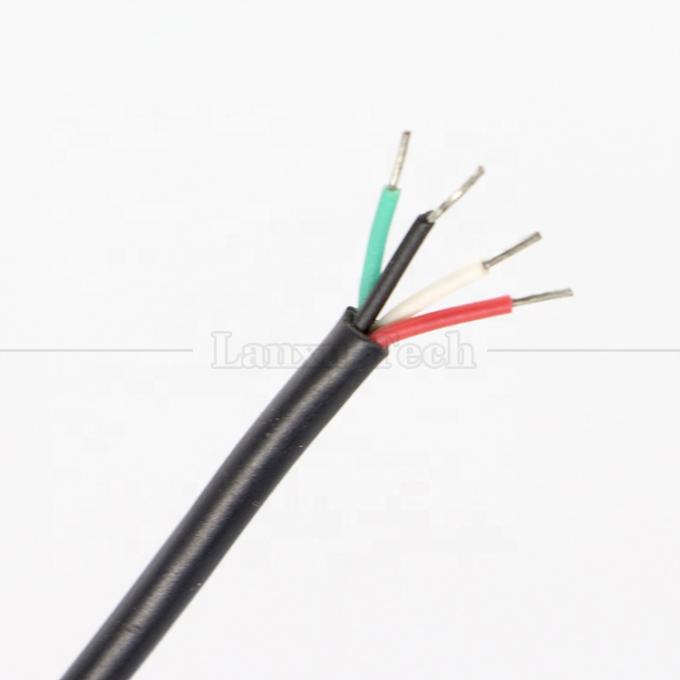 Femme RJ45 Socket à ouvrir soudage en conserve 4 fils câble de queue de porc à l'extrémité nue 2