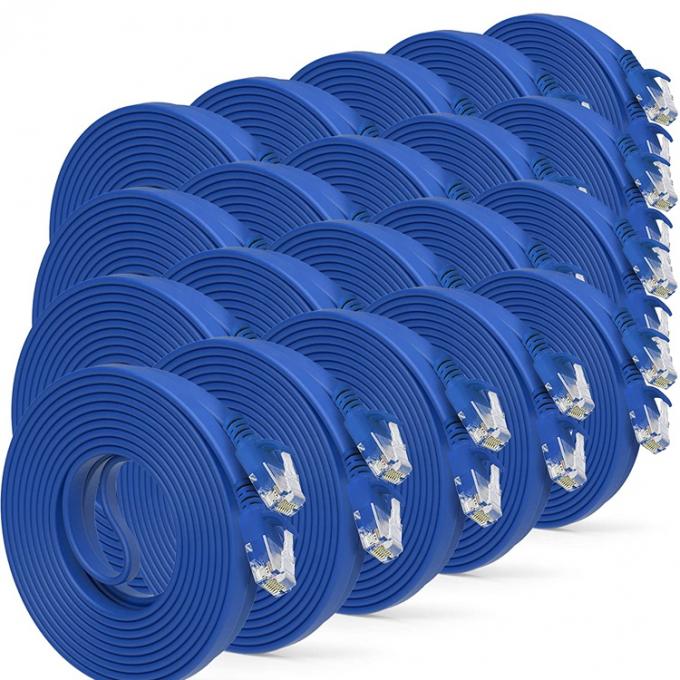UTP STP Cat5 industriel Cat5e Cat6 Cat7 RJ45 à câble plat réseau LAN Ethernet câble d'extension pour routeur 8