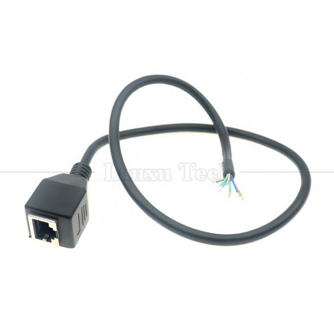 Femme RJ45 Jack Socket à ouvrir soudage en conserve 8 fils à l'extrémité nue Pigtail Ethernet réseau câble patch Lan 3