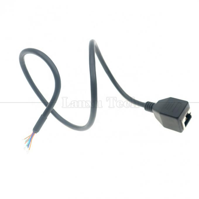 Femme RJ45 Jack Socket à ouvrir soudage en conserve 8 fils à l'extrémité nue Pigtail Ethernet réseau câble patch Lan 4