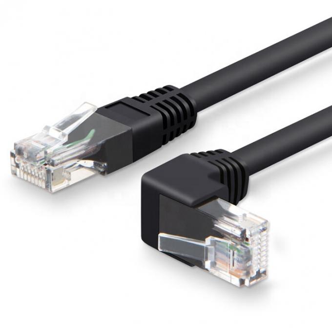 UTP STP 90 degrés angle droit gauche Cat5 Cat5e Cat6 Cat7 RJ45 câble de réseau Ethernet LAN 2