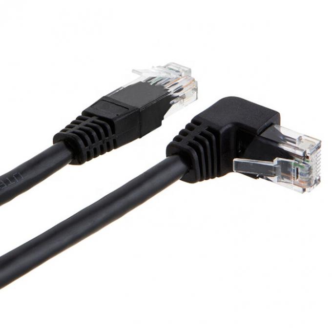 UTP STP 90 degrés angle droit gauche Cat5 Cat5e Cat6 Cat7 RJ45 câble de réseau Ethernet LAN 4