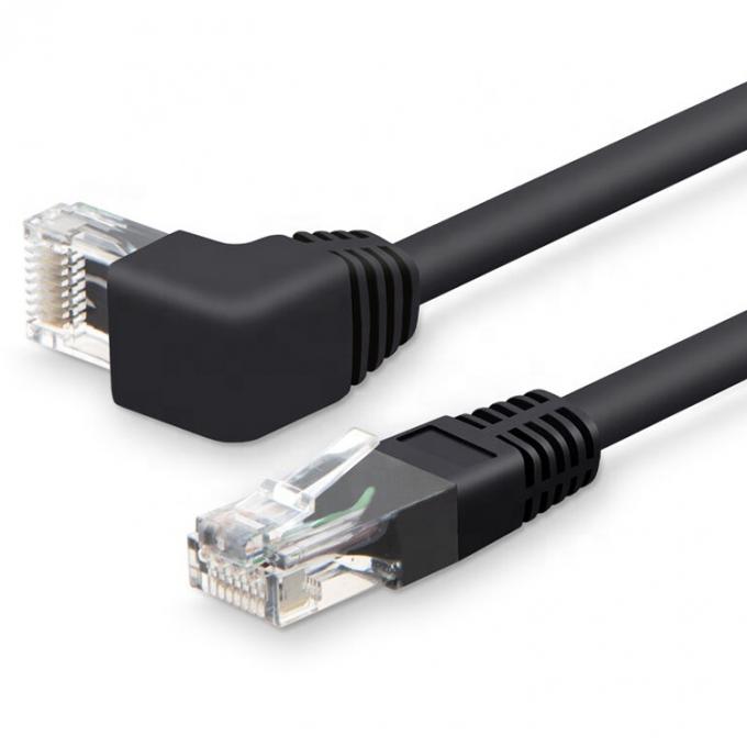 UTP STP 90 degrés angle droit gauche Cat5 Cat5e Cat6 Cat7 RJ45 câble de réseau Ethernet LAN 3