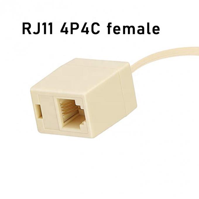 Ethernet RJ45 8P8C Homme à téléphone RJ11 4P4C Femme Socket ADSL Convertisseur de connecteur Adaptateur de câble d'extension 2