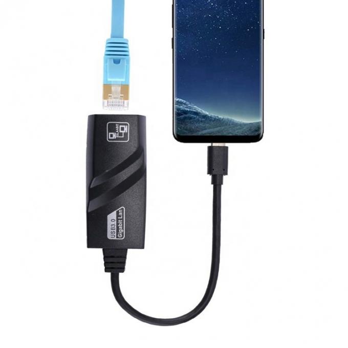 Adaptateur réseau LAN hautement compatible USB 3.1 type C mâle à gigabit RJ45 Ethernet pour ordinateur portable 4