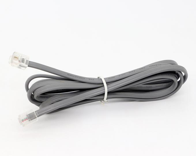 Interphone personnalisé 1M 2M 3M Shield Cat3 RJ11 6P2C Téléphone câble Adsl 4