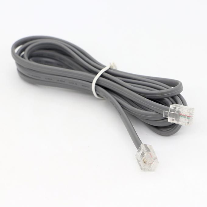 Interphone personnalisé 1M 2M 3M Shield Cat3 RJ11 6P2C Téléphone câble Adsl 3