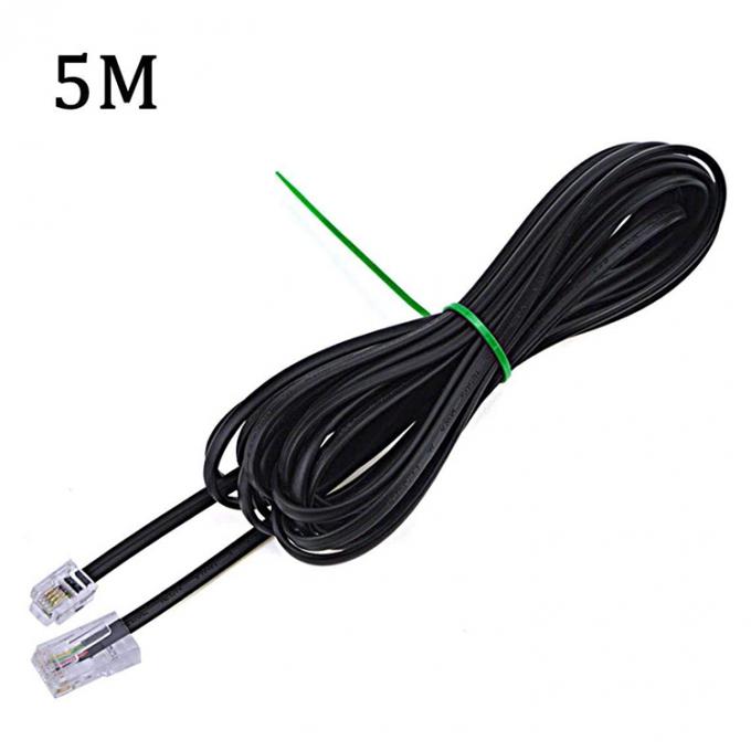 RJ45 8P8C noir personnalisé au câble téléphonique RJ11 6P4C 5