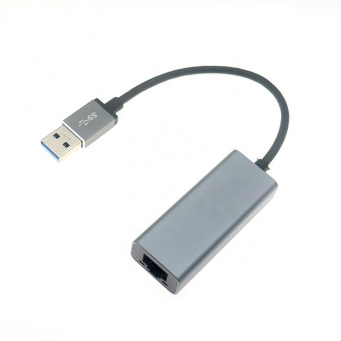 Super vitesse 1000 Mbps Shell métallique USB 3.0 à adaptateur Ethernet RJ45 Gigabit 2