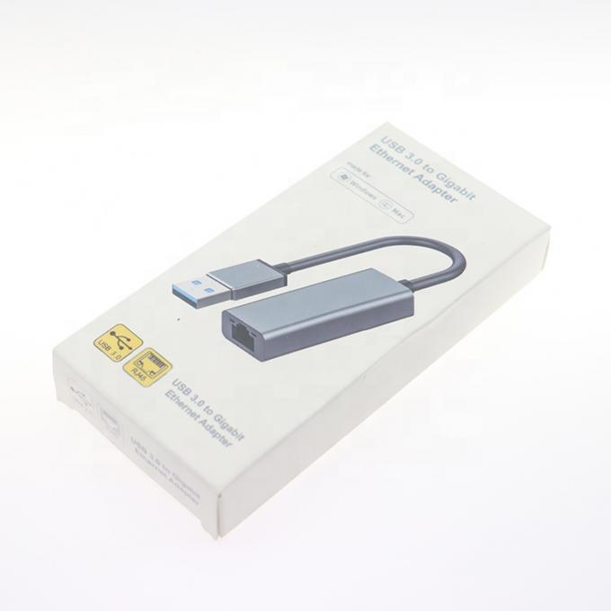 Super vitesse 1000 Mbps Shell métallique USB 3.0 à adaptateur Ethernet RJ45 Gigabit 4