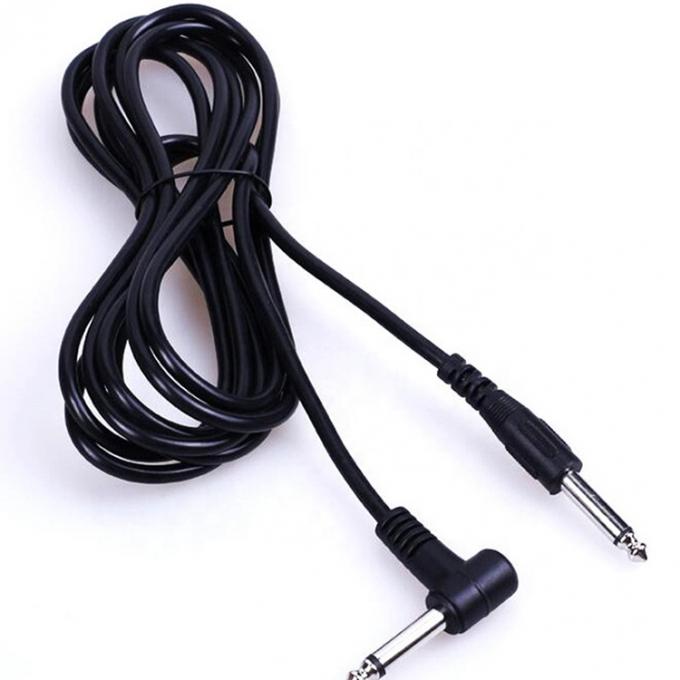 1M 3M 5M Durable 90 degrés d'angle à droite 6,35 mm 1/4 TS Jack instrument patch câble de guitare 0