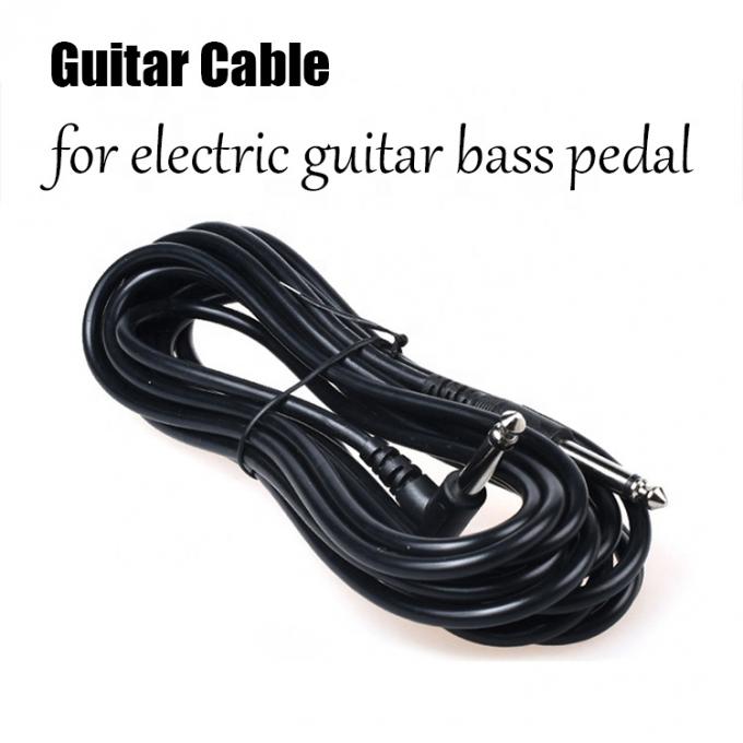 1M 3M 5M Durable 90 degrés d'angle à droite 6,35 mm 1/4 TS Jack instrument patch câble de guitare 3