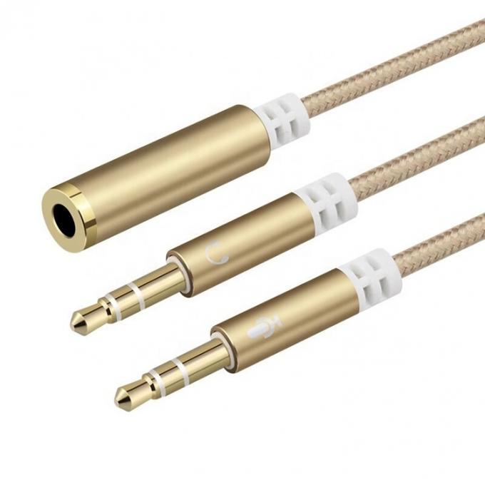 Splitter de haute qualité 1 casque féminin à 2 casques masculins 3,5 mm Jack câble micro audio 2