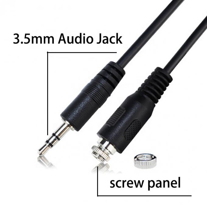 Vis de mâle à femelle 3,5 mm 3 pôles TRS câble jack audio 0