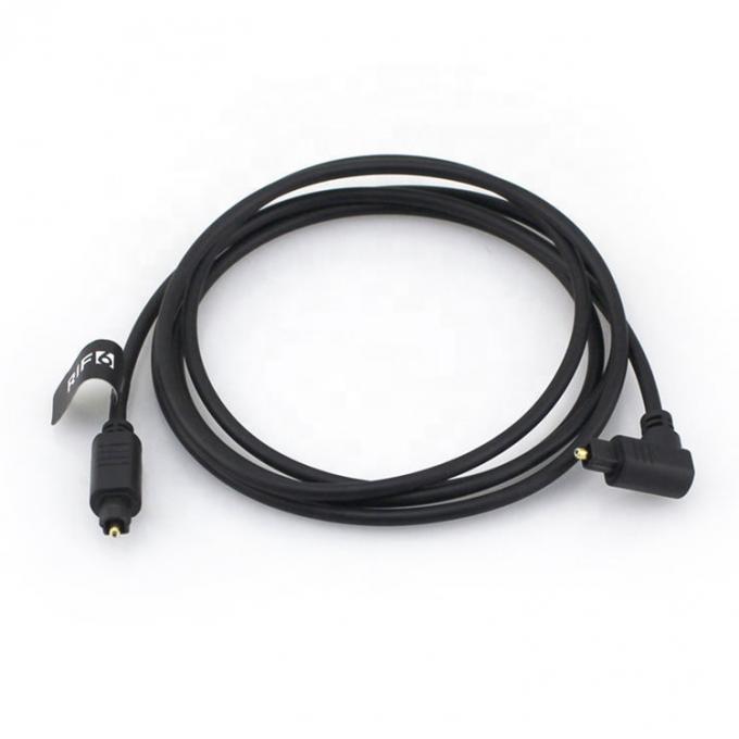 Cable audio optique numérique SPDIF de haute qualité à angle de 90 degrés 24K or pour PS4 TV 0