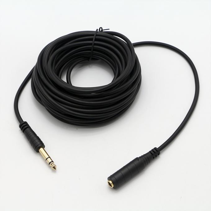 3M plaqué or 6.35mm Jack 1/4 pouce TRS mâle à 1/4 pouce TS Jack Femme Audio Jack câble stéréo 3