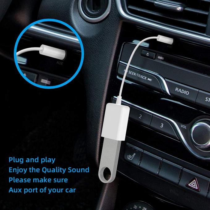 USB 2.0 Femme à 3,5 mm Jack 3 pôles Adaptateur de convertisseur AUX pour haut-parleur audio de voiture 5