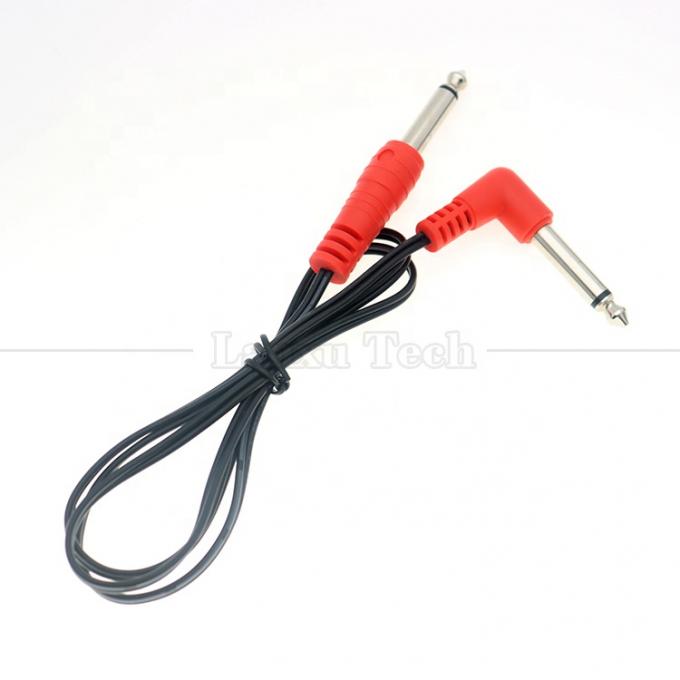 90 degrés d'angle droit à droite 6,35 mm TS Jack câble audio stéréo pour Gui tar pédale 0