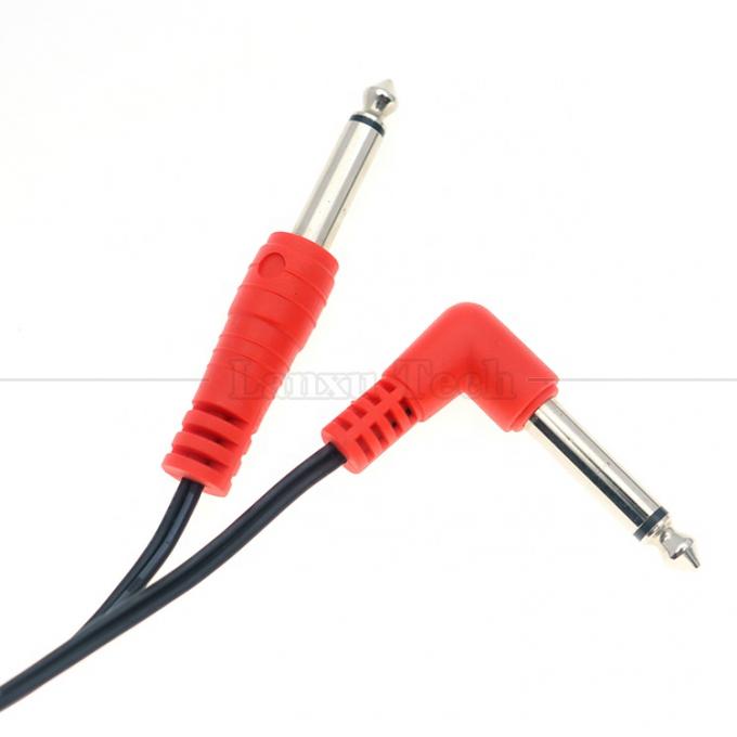 90 degrés d'angle droit à droite 6,35 mm TS Jack câble audio stéréo pour Gui tar pédale 3