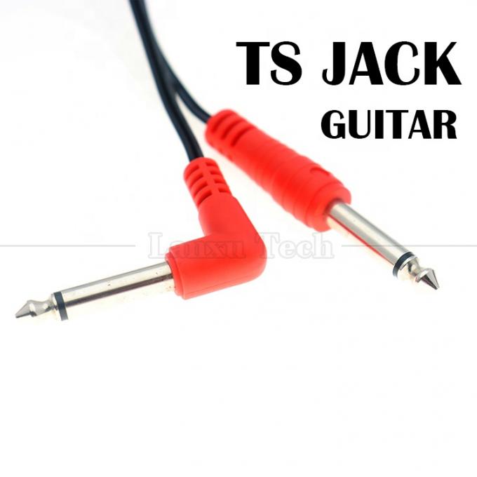 90 degrés d'angle droit à droite 6,35 mm TS Jack câble audio stéréo pour Gui tar pédale 1