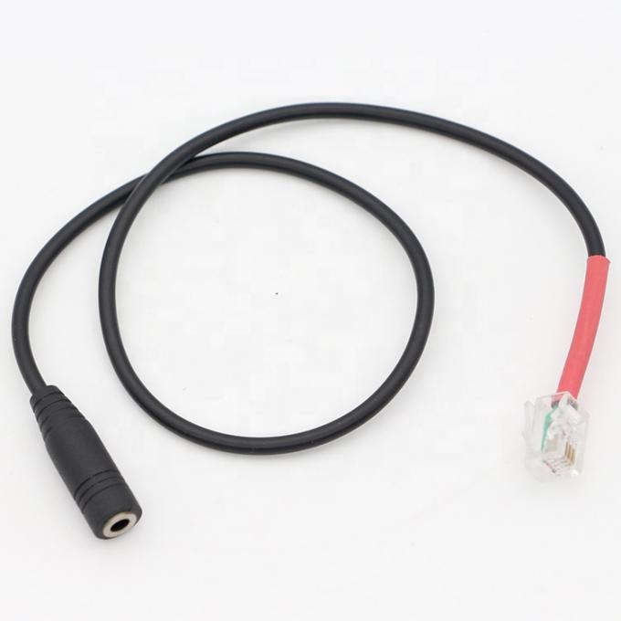 RJ9 RJ10 à féminin 3,5 mm CTIA Plug Audio Jack Headset Adapter câble pour téléphone de bureau 0