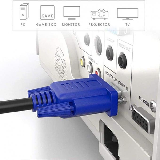 1M 1.5M 2M 3M 5M 1080P Homme à Homme HD DB 15 PIN VGA à VGA câble de moniteur pour PC ordinateur 2