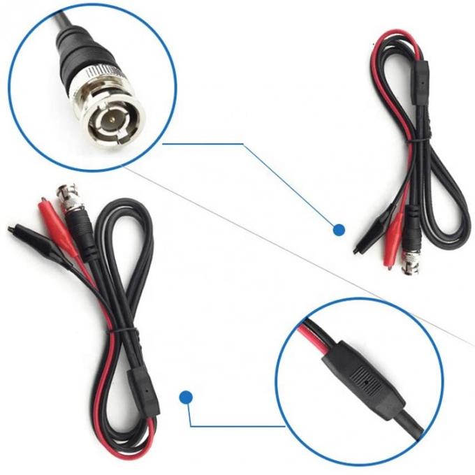 BNC à double alligator crocodile clips test câble de plomb pour l'oscilloscope vidéo caméra de vidéosurveillance 2
