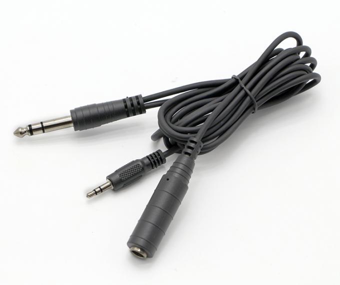 Splitter mâle à femelle 6,35 mm 3,5 mm TRS Jack Microphone câble audio 0