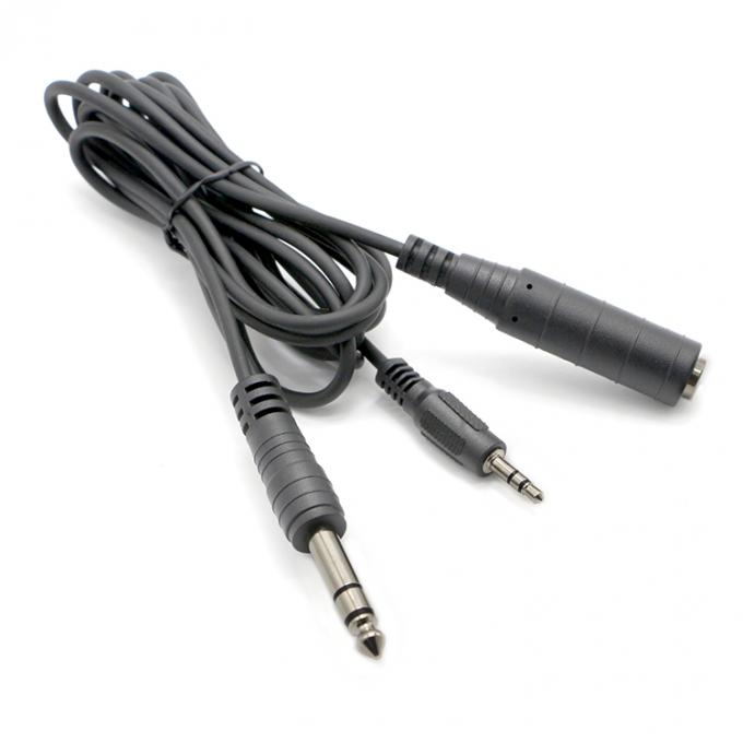 Splitter mâle à femelle 6,35 mm 3,5 mm TRS Jack Microphone câble audio 8