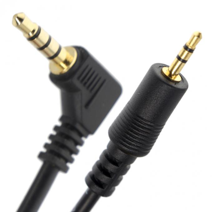 3 pôles personnalisés à angle droit 2,5 mm TRS à 3,5 mm Mono TRRS Aux câble audio stéréo 0