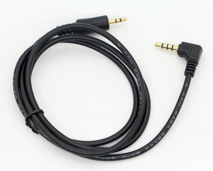 3 pôles personnalisés à angle droit 2,5 mm TRS à 3,5 mm Mono TRRS Aux câble audio stéréo 4