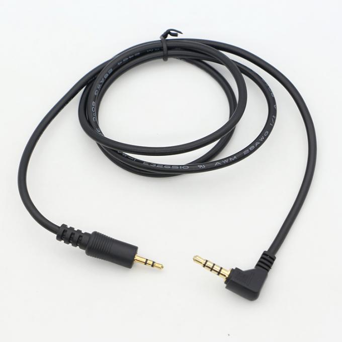 3 pôles personnalisés à angle droit 2,5 mm TRS à 3,5 mm Mono TRRS Aux câble audio stéréo 3